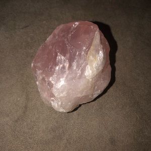 Real rose quartz crystal